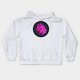 Pink Gerbera Daisy Flower Circle Frame Kids Hoodie